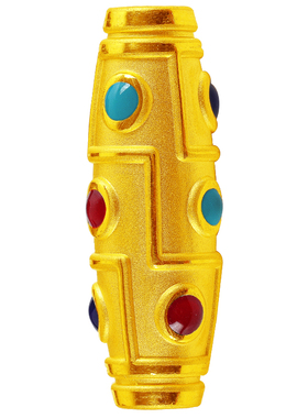 硬金九眼天珠彩色烤漆