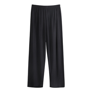 男夏秋外穿两口袋长裤睡裤人造棉棉绸裤绵绸裤家居裤加肥加大透气