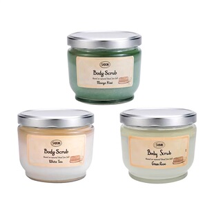 26年~授权新版Sabon身体磨砂膏绿玫瑰玫瑰茶白茶茉莉奇异果600g