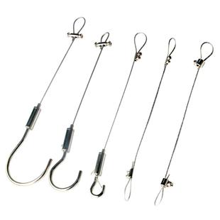 钢丝吊绳可调节挂画器钢丝吊码锁线器大弯钩弹簧钩锁扣紧固配件