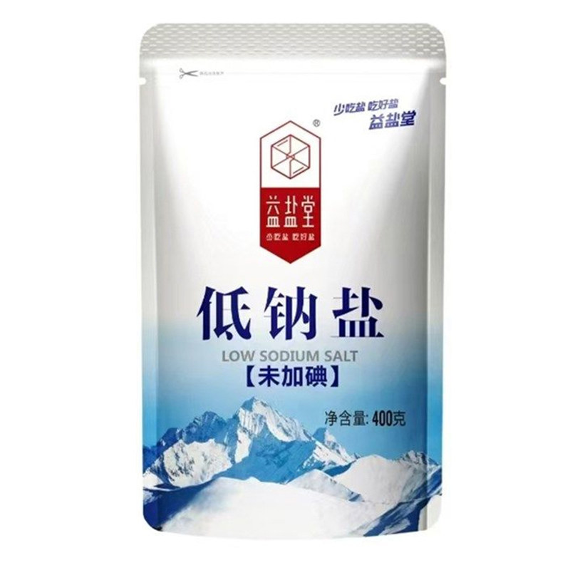 益盐堂未加碘低钠盐无碘食用盐富钾减钠健康盐家用深井盐调味盐巴