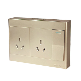 锦迈超薄明装开关插座一开六孔开关插座家用单/双控带明线盒面板