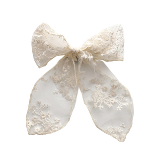 网红蕾丝超大蝴蝶结发夹卡公主可爱头顶大发森系超仙发饰鸭嘴夹