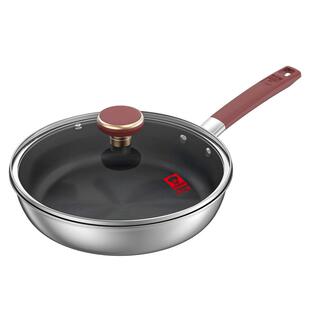 康巴赫有钛煎锅不粘锅无涂层炒锅家用免开锅炒菜锅电磁炉燃气专用