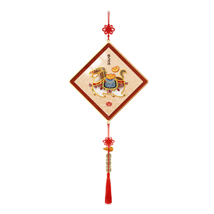 福气满满大气挂件高级感入户门马年挂饰过年氛围布置家里客厅挂画