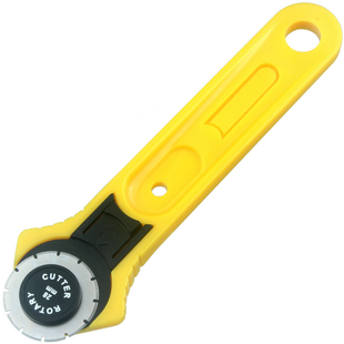 小号圆滚美工刀圆形刀片压式切割适用胶薄膜布等虚实线波浪工具刀