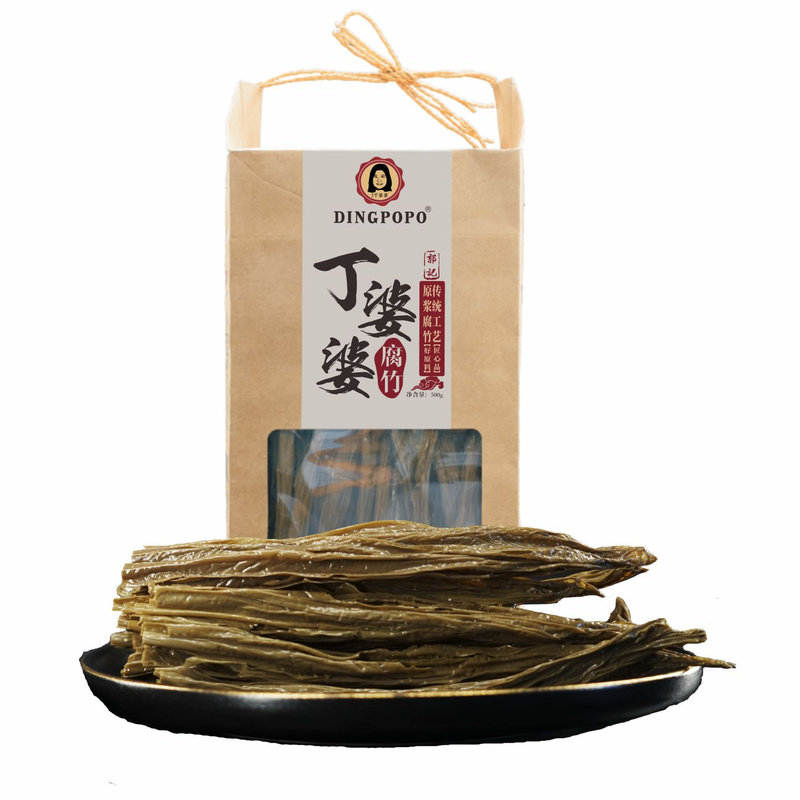 丁婆婆精品纯黑腐竹干货纯正特头层级黑豆腐竹农家无添无粘盐加干