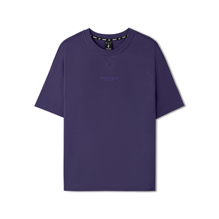 斯凯奇T恤衫新品男女宽松圆领短袖纯棉透气绣花图案舒适