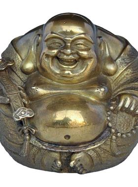 纯铜笑佛铜像弥勒佛弥勒全铜摆件