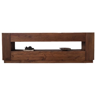 Ni+尼家侘寂风电视柜落地法式复古玄关装饰柜民宿中古风实木边柜