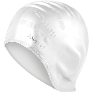 泳帽女防水不勒头硅胶男女时尚长发游泳帽大号护耳泳镜泳帽套装