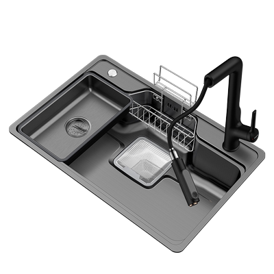 箭牌不锈钢厨房黑色套餐手工