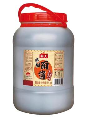 海天鲜甜面酱5.5kg 商用大桶北京烤鸭专用拌面酱老北京手抓饼蘸酱