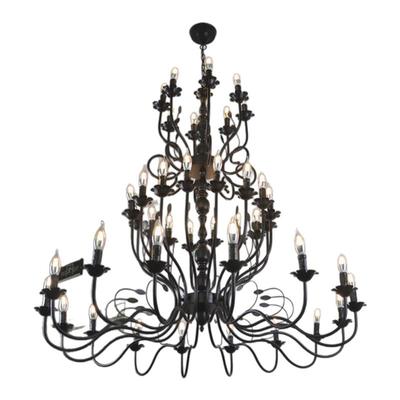 美式大客厅创意铁艺三层大吊灯