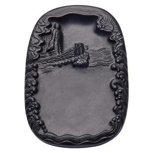 六品堂澄泥砚天然原石多功能四大名砚学生砚台磨墨书法用品墨碟墨池文房四宝初学者墨盒送墨条墨汁国画用品