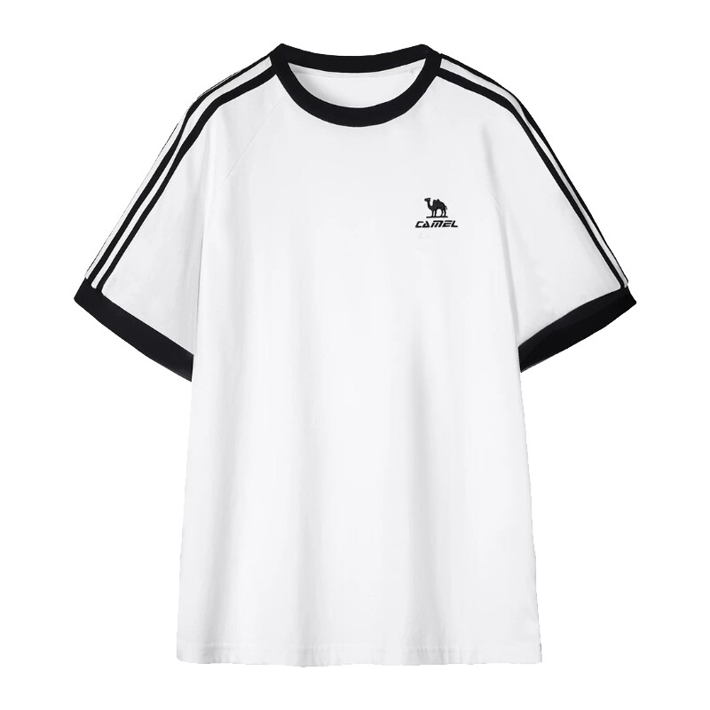 【李柯以同款】骆驼绵T恤春夏女短袖圆领情侣复古宽松休闲上衣男