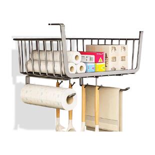 优勤厨房置物架收纳神器悬挂分层挂篮橱柜内吊柜下挂用纸挂架