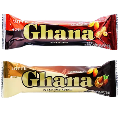 乐天加纳扁桃仁/花生巧克力棒