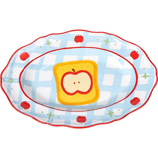 鹿谷川陶瓷餐具釉下彩甜品盘水果盘菜盘子一人食酸奶碗饭碗抹油刀