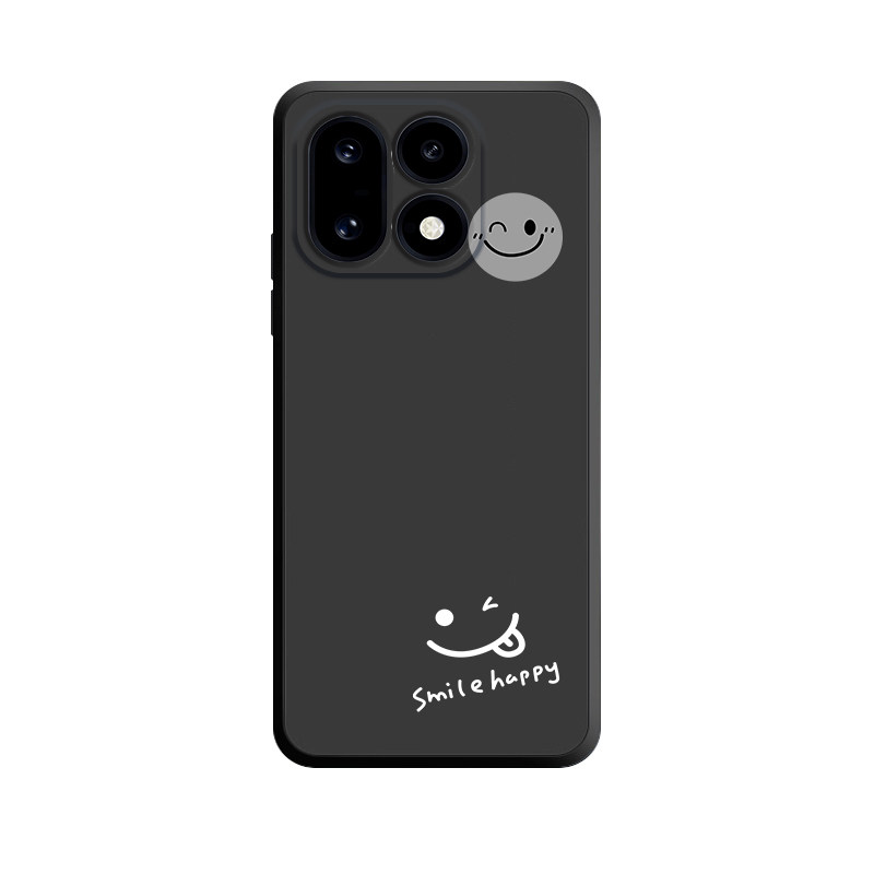 适用一加 16手机壳新款1+16液态硅胶磨砂软壳oneplus16镜头全包防摔保护套PYB110男女生个性创意卡通网红笑脸
