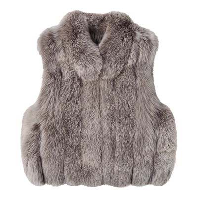 立领竖条纹新款拼接马甲