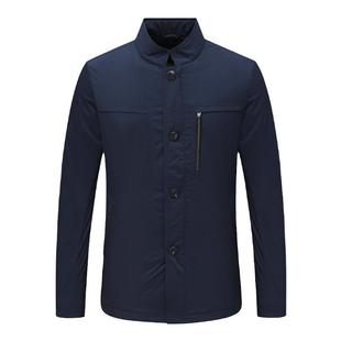 KL157凯LAI换季断码清仓秋冬薄款中年男士藏青色立领白鸭绒羽绒服