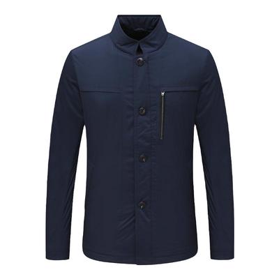 藏青色立领羽绒服白鸭绒