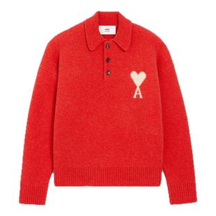 Ami Paris白色ADC云朵Polo毛衣 针织衫