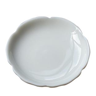 羊脂玉白瓷茶杯托小杯垫杯托陶瓷功夫茶具零配茶道创意防烫隔热垫