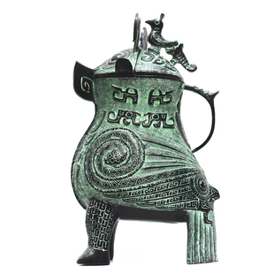 仿古青铜器摆件商代妇好鸮尊纯铜鸟形尊容酒器中式工艺品软装饰品