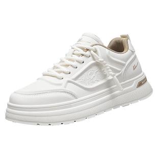 回力小白鞋男款冬季潮流运动高级感休闲皮面防水工作百搭厚底板鞋