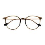 超轻纯钛合金冷茶色近视眼镜框女款可配镜片方脸圆框钛架女式镜架