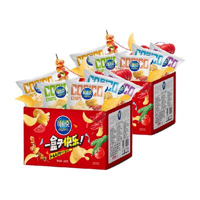可比克纯切零食薯片300g×2箱