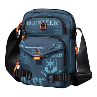 华朗迪尔斜挎包男牛津布包包多口袋邮差包时尚潮流男包通勤单肩包