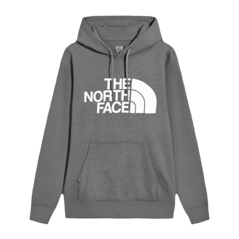 The North Face北面棉质舒适连帽卫衣高级灰Logo运动休闲亲肤透气
