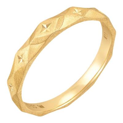 周生生18k黄金戒指情侣对戒