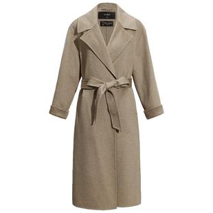 歌莉娅气质英伦风冬季外套双面羊绒女收腰中长款大衣10CL6E570