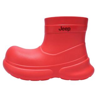 JEEP雨鞋女款2025新款雨靴女厚底时尚水鞋红色防滑小丑鞋防水靴子