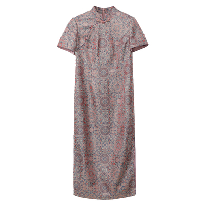 喜妈妈婚宴新中式红色旗袍礼服女