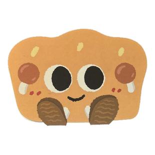 Half Moon原创超可爱面包贺卡生日节日明信片祝福卡牌手绘卡通