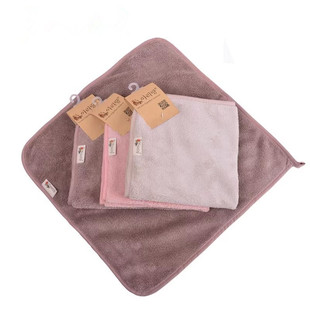 阿里郎珊瑚绒方巾柔软吸水不掉毛儿童洗脸面巾挂式擦手毛巾清洁巾