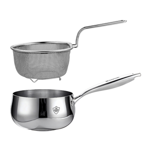 油炸锅家用小型316不锈钢无涂层省油省油带滤网燃气电磁炉炸油锅