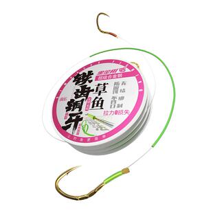 詹品无结草青鱼加长子线铁齿铜牙防脱饵曲柄袖伊势尼成品绑好双钩