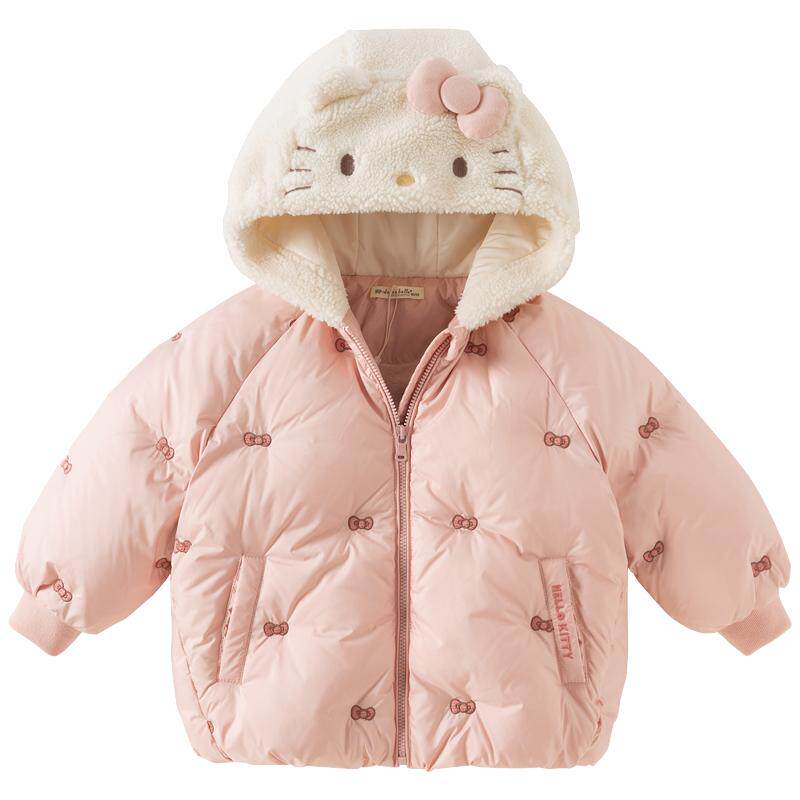 戴维贝拉女童羽绒服防水外套
