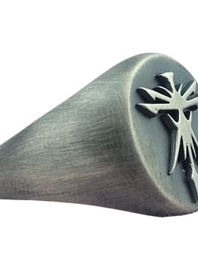 男士S925纯银十字架刻字方戒