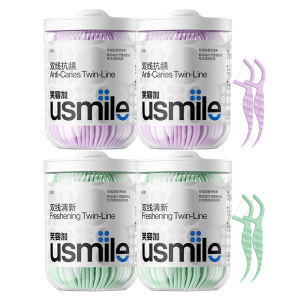 usmile双线牙线6盒|清新抗龋