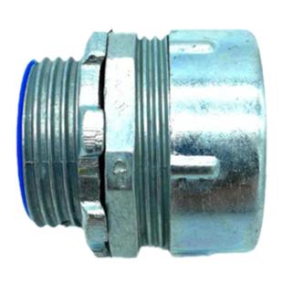 DPJ包塑金属软管接头蛇皮管内外丝牙三柱卡套端自固式镀锌箱接头