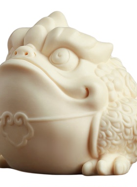 新中式陶瓷金蟾吞金兽茶室摆件