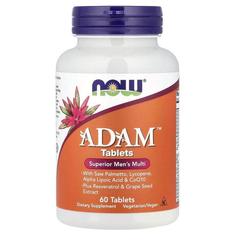Now诺奥男士多维复合维生素矿物质ADAM成年男性锯棕榈番茄红素辅Q