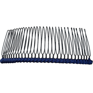 碎发刘海发梳插梳 手工缠绕缎带布艺倒插梳发夹金属刘海梳女大人